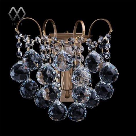 Бра MW-Light Жемчуг 232028201 (220V, хрусталь, подвески, шарики)