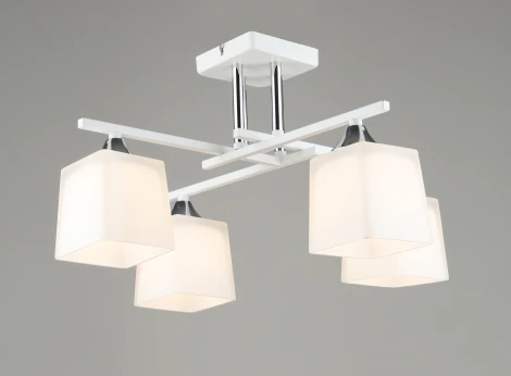 Потолочная люстра на штанге Мелодия Света SL1N SL1629-4 WT+CR 000066045