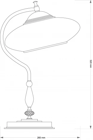 Настольная лампа Kutek San Marino Shade SAN-LN-1(P)CR (220V, хрусталь CR)