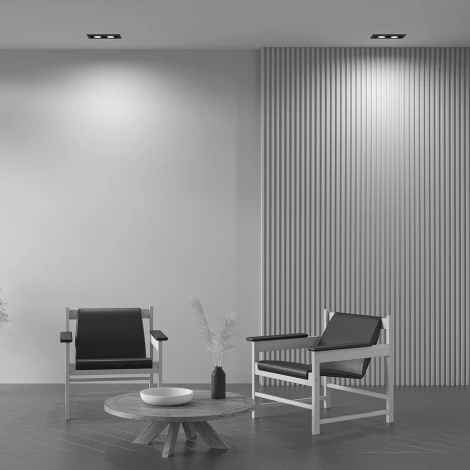 Встраиваемый светильник Metal Modern GU10 2x50Вт Maytoni Technical DL008-2-02-B (220V)