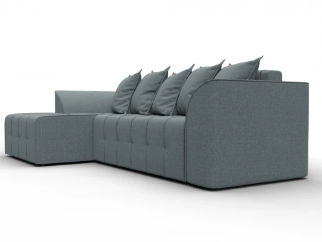 Диван угловой Лига-113 угол левый (ДСП,Рогожка/Серый) Лига Диванов 136704L