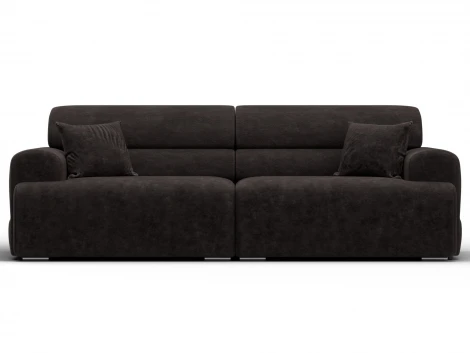 Диван прямой Лига-109 НПБ (ДСП,Фанера,Велюр/Коричневый) Лига Диванов 136485