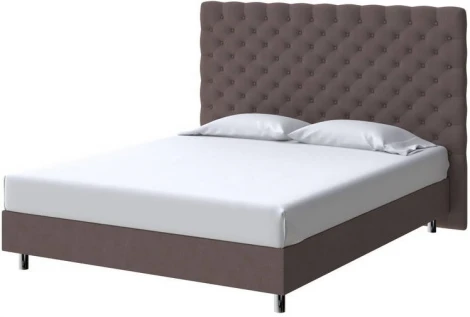 PROxSON Кровать Paris Boxspring Standart (Ткань: Рогожка Тетра Брауни) 140x200