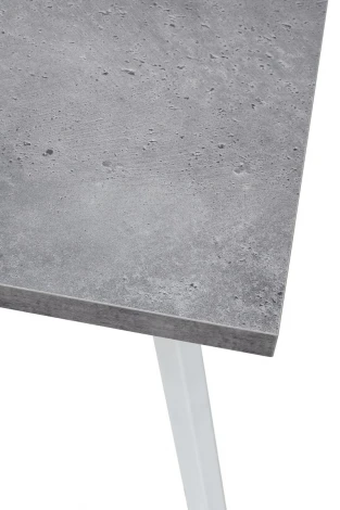 Обеденный стол M-City BRICK M 140 Бетон Портленд/ Белый