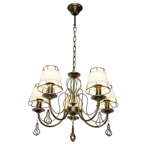 Подвесная люстра Максисвет Текстиль 2-6576-5-BKS E14