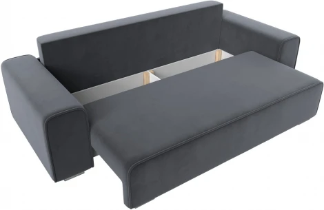 Диван прямой Лига-029 (Серый/Велюр) Лига Диванов арт.121014