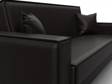 Диван-книжка Куба (ДСП,ЛДСП/Пластик/Экокожа/Коричневый) Лига Диванов 127450