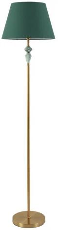 Торшер с выключателем Lumion Vermont 8275/1F латунь/зеленый, металл/керамика/ткань Е27 1*60W 220V