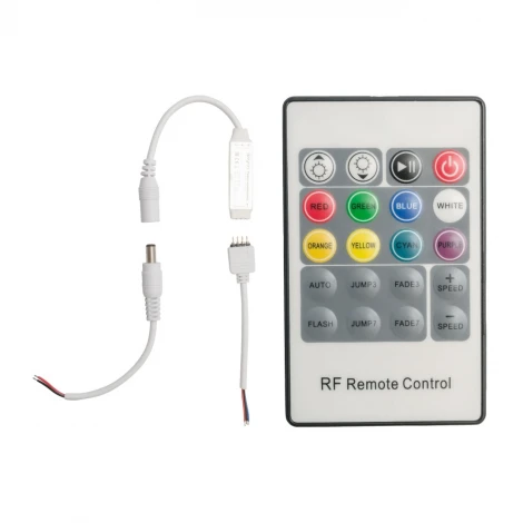 Мини-контроллер RGB 12/24В, 72/144Вт, 3 канала*2 А, RF, пульт кнопочный (без батареек) Apeyron 04-18