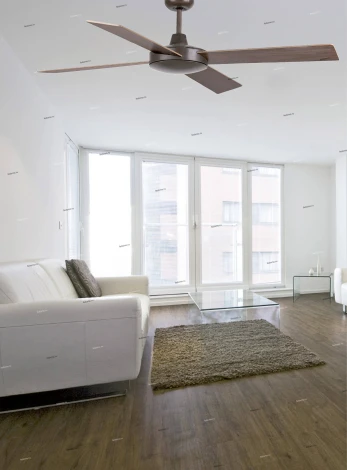 Вентилятор потолочный с пультом управления Faro Mallorca, 4 лопасти, коричневый, махагон с дубом