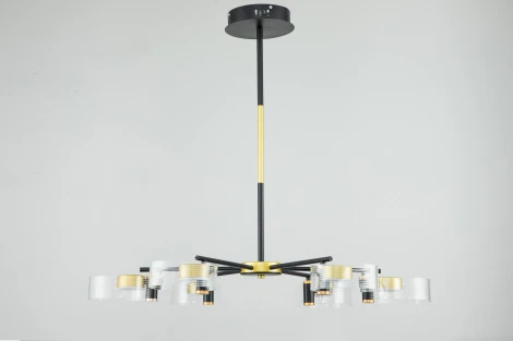 Люстра потолочная светодиодная на штанге Cloud 10226/6 LED*103W Gold/black