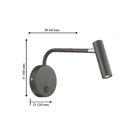 Бра на гибкой ножке для чтения Favourite Murum 1960-1W (LED, 220V, выключатель)