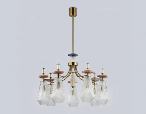 Потолочная люстра на штанге на штанге с керамикой Ambrella Ceramo Modern LH53184