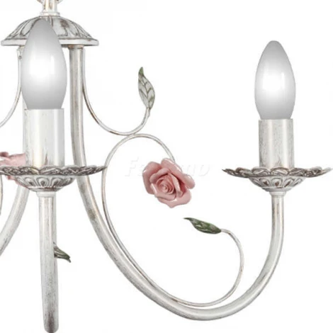 Люстра подвесная Day&Night, 3 лампы, белый с золотом, зеленым и розовым