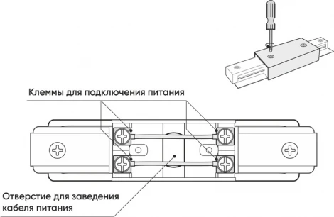 Коннектор Denkirs DK Track White TR1008-WH