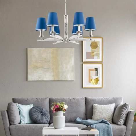 Потолочная люстра на штанге Kutek Natalia NAT-ZW-6(N/A) (220V, хрусталь Swarovski)