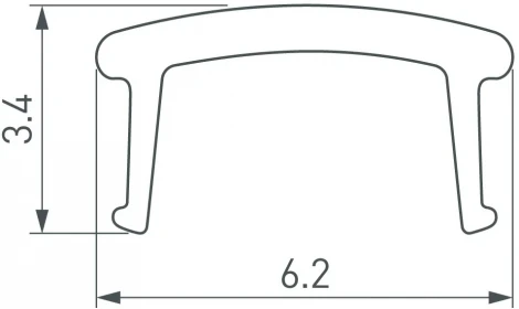 Экран PLINTUS-H40-2000 Opal (Arlight, Пластик) 052406