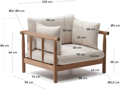 Кресло из ротанга La Forma (ex Julia Grup) Sacova