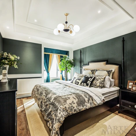 Потолочная люстра на штанге Arte Milano Napoli 312066/D700/4 BS/BK (220V, шарики)