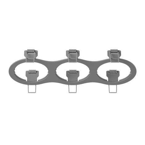 Рамка для трех встраиваемых светильников Lightstar Intero, овал, серый