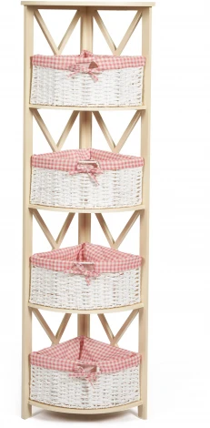 Угловая этажерка Secret De Maison ANGULAIRE 4 ( mod. PE-05 ) butter white (слоновая кость) (дерево павловния, мдф)