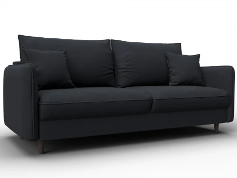 Диван прямой Лига-064 НПБ (ДСП/Дерево/Замша/Темно-серый) Лига Диванов 129616