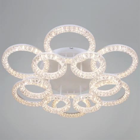 Потолочная люстра светодиодная на штанге с регулировкой цветовой температуры, яркости и ночным режимом Reluce 09847-0.3-6+6A WH