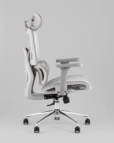 Кресло офисное TopChairs Structo серая сетка Stool Group УТ000042056