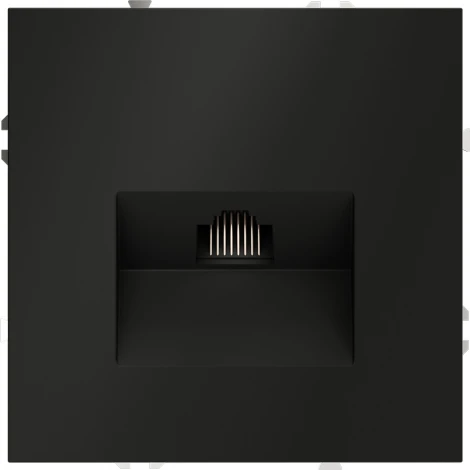 Розетка Ethernet RJ-45 (черный матовый) Voltum S70 VLS060108