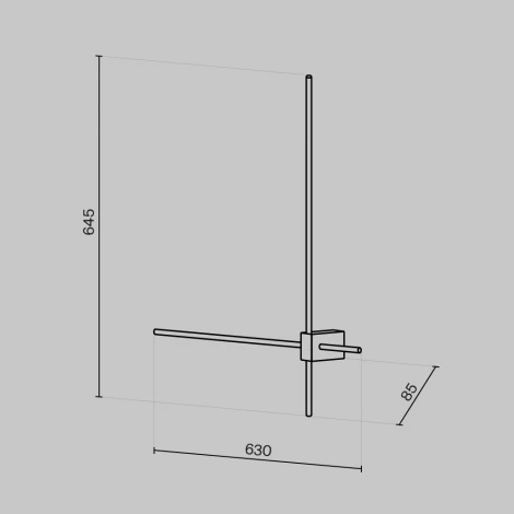 Настенный светильник (бра) Pars 3000К 12Вт IP 20 LED Maytoni Technical C070WL-L12GB3K (220V)