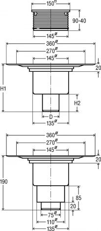 Душевой трап Viega Advantix 557201
