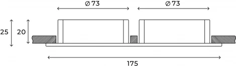 Встраиваемый светильник Hesby Lighting Breeze HSBL_0098 (220V)