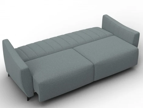 Диван-книжка Лига-095 НПБ (ДВП,ДСП,ЛДСП,Брус,Фанера,ЛДВП/Металл/Рогожка/Серый) Лига Диванов 132564