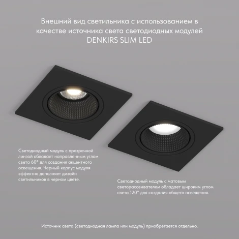 Встраиваемый точечный светильник Denkirs DK3021 DK3071-BK (220V)