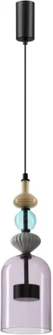 Подвесной светильник каскадный Odeon Light Palleta 5046/12LA черный/фиолетовый/металл/стекло/керамика LED 12W 4000К 1400Лм (220V, на проводе)