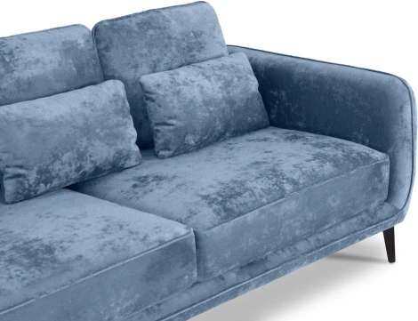 Диван Amsterdam трехместный ОГОГО (арт.786600), (Велюр,Ткань/Голубой)