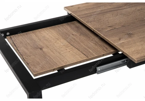 Стол Woodville Центавр дуб велингтон / черный матовый 420989