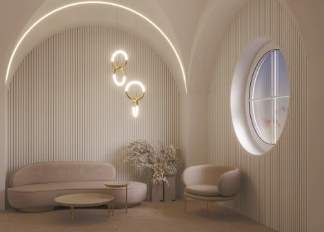 Подвесной светильник Maytoni Node MOD165PL-L18G3K (LED, 220V, на проводе, кольцо)