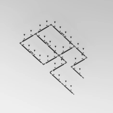 Шинопровод 3м Trinity накладной/подвесной черный (трехфазный) Maytoni Technical TRX005-313B (220V)