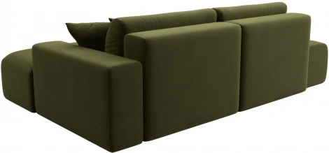 Диван угловой Лига-036 НПБ Модерн правый угол (Зеленый/Микровельвет) Лига Диванов арт.121402