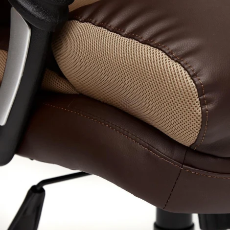 Кресло DUKE кож/зам/ткань, коричневый/бронза, 36-36/21 Tetchair 12905