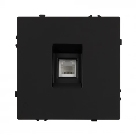 Механизм телефонной розетки SCT-NOBE-MTL1-SFPL-BK (RJ-11, 4C) (Arlight, Черный оникс) 054301