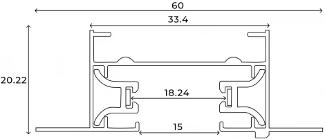 Шинопровод встраиваемый однофазный 220В 1м Hesby Lighting Skylite HSBL_0036