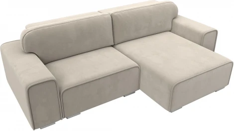 Диван угловой Лига-029 правый угол (Бежевый/Микровельвет) Лига Диванов арт.121917