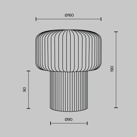 Настольная лампа Maytoni Omaggio MOD404TL-01BG (220V, выключатель, гриб)