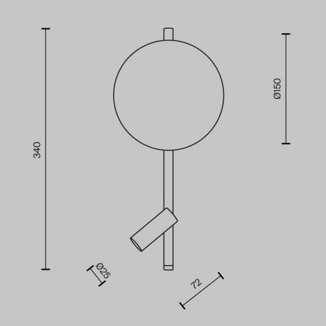 Настенный светильник LED Maytoni Solution MOD450WL-L9B3K