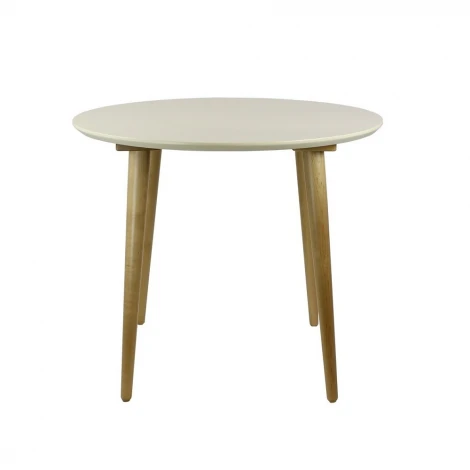 Стол обеденный Арника круглый Ронда Мини 100, натуральный/слоновая кость