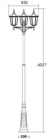 Наземный фонарь Oasis Light ALBORG L 79710LB/A2 09 Bl (220V, фонарь, IP44)