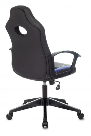 Кресло игровое Zombie 11 черный/синий текстиль/эко.кожа крестовина пластик