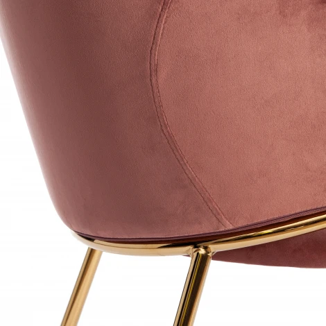 Кресло KRONOS (mod. 8158) металл/вельвет, коралловый/золотые ножки, V062-23 Tetchair 19162